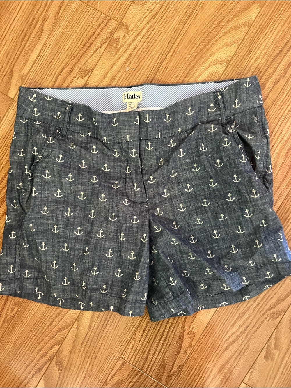 Hatley Blue Anchor Print Women's Shorts size 4